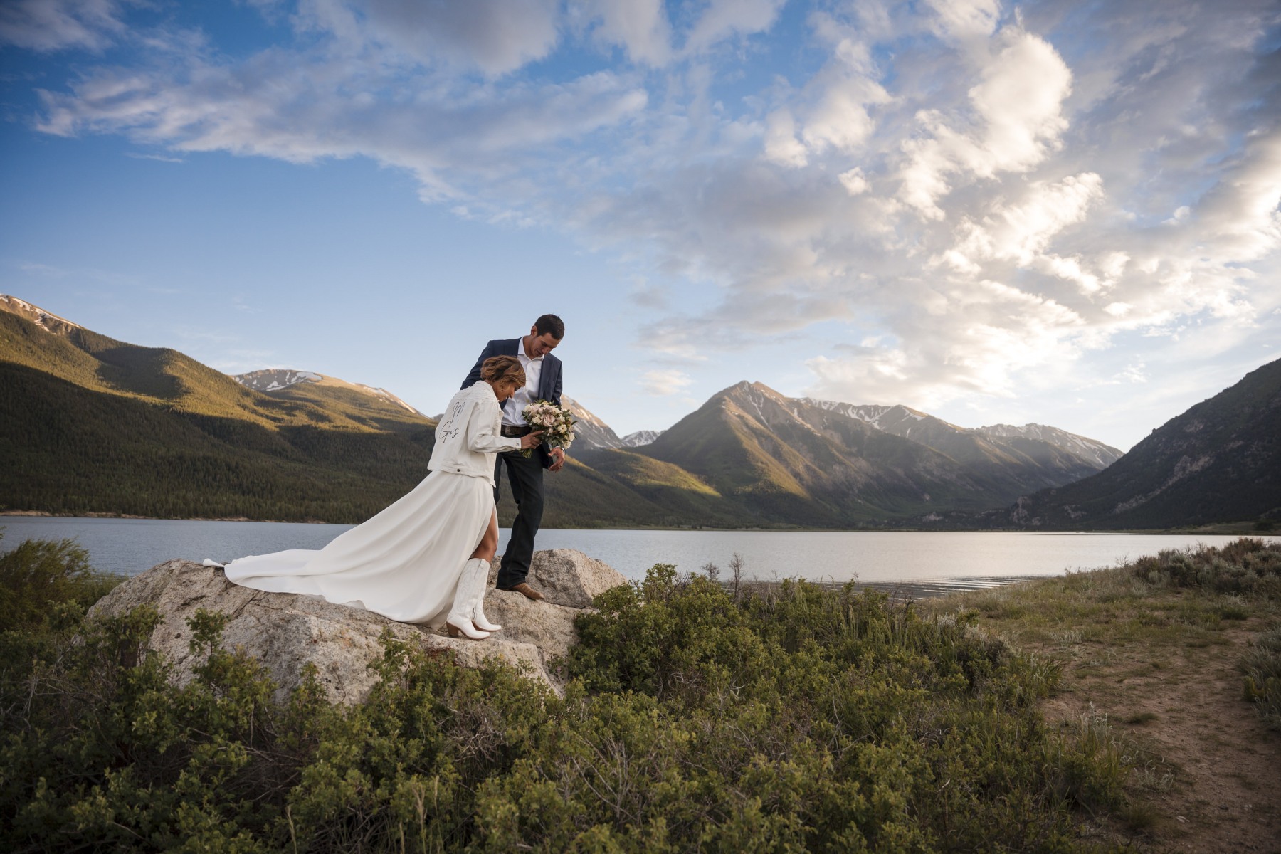 Lea & Jacob's elopement in Twin Lakes, Colorado