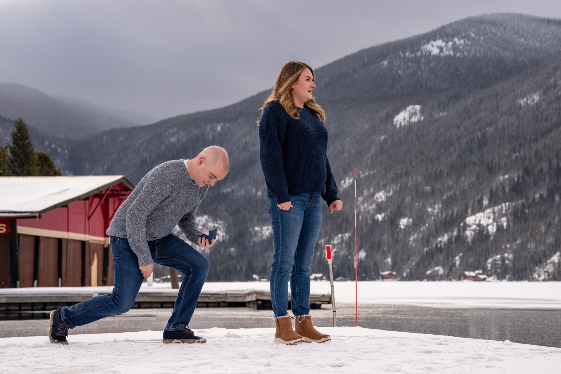 Nicole & Andrew's proposal in Grand Lake, Colorado