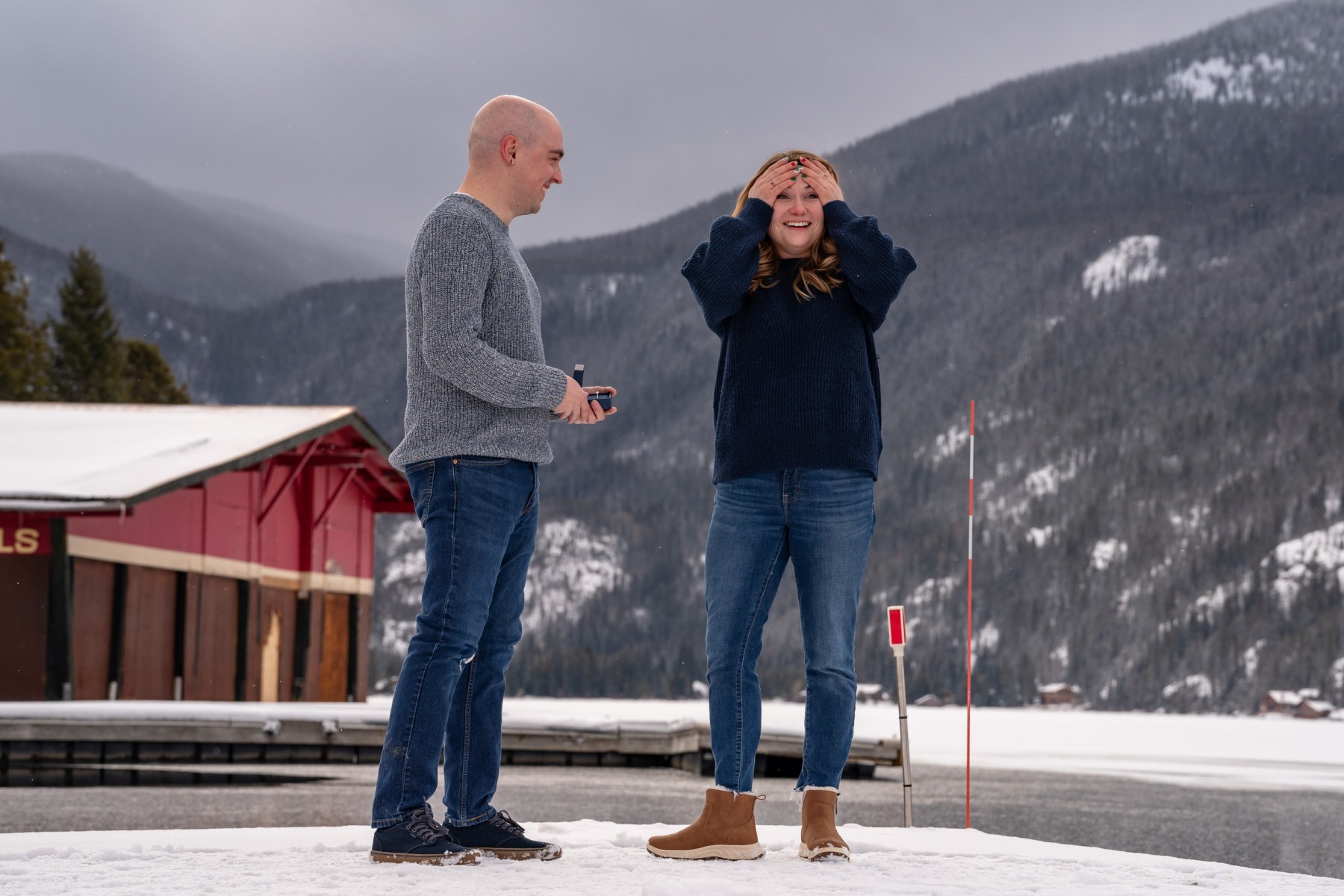 Nicole & Andrew's proposal in Grand Lake, Colorado