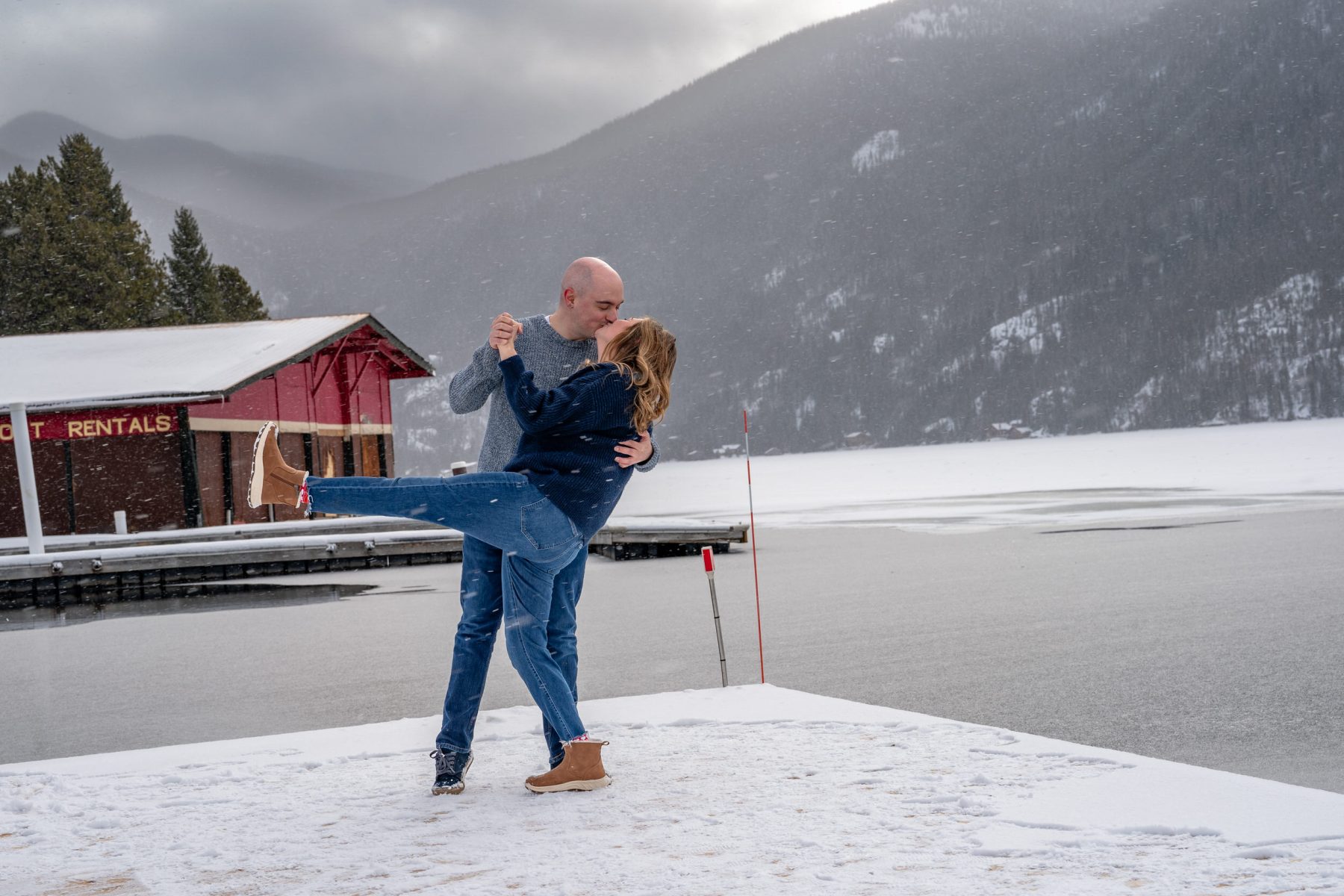 Nicole & Andrew's proposal in Grand Lake, Colorado